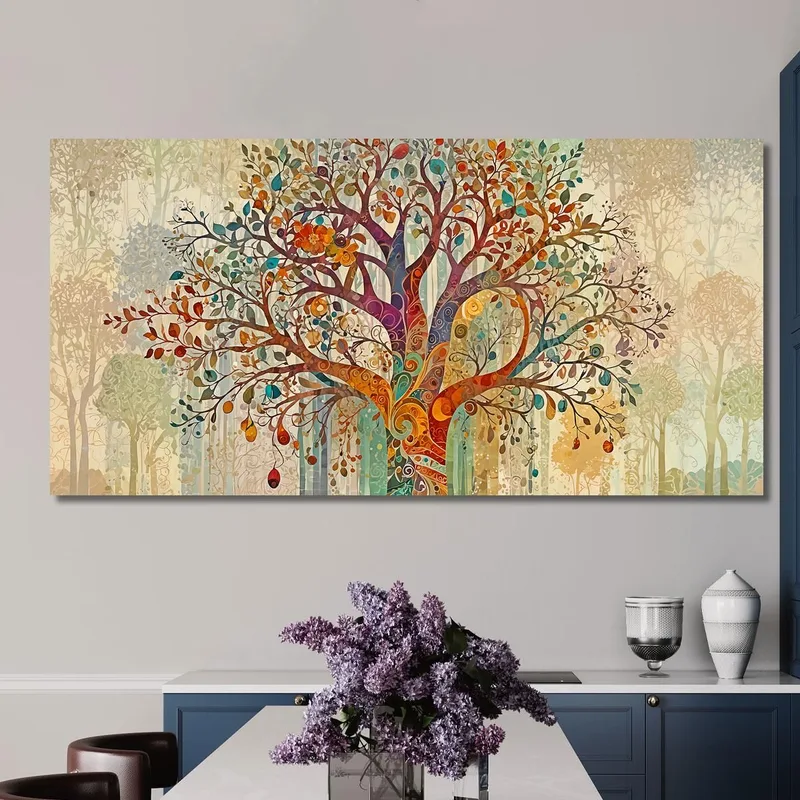 Quadro Albero Della Vita Intreccio Di Rami Autunnali
