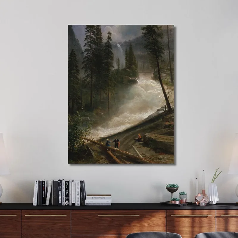 Cascate Del Nevada Yosemite Albert Bierstadt quadro stampa su tela