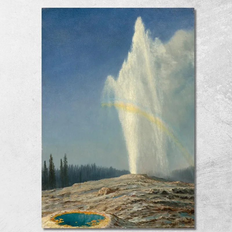 Vecchio Fedele Albert Bierstadt quadro stampa su tela