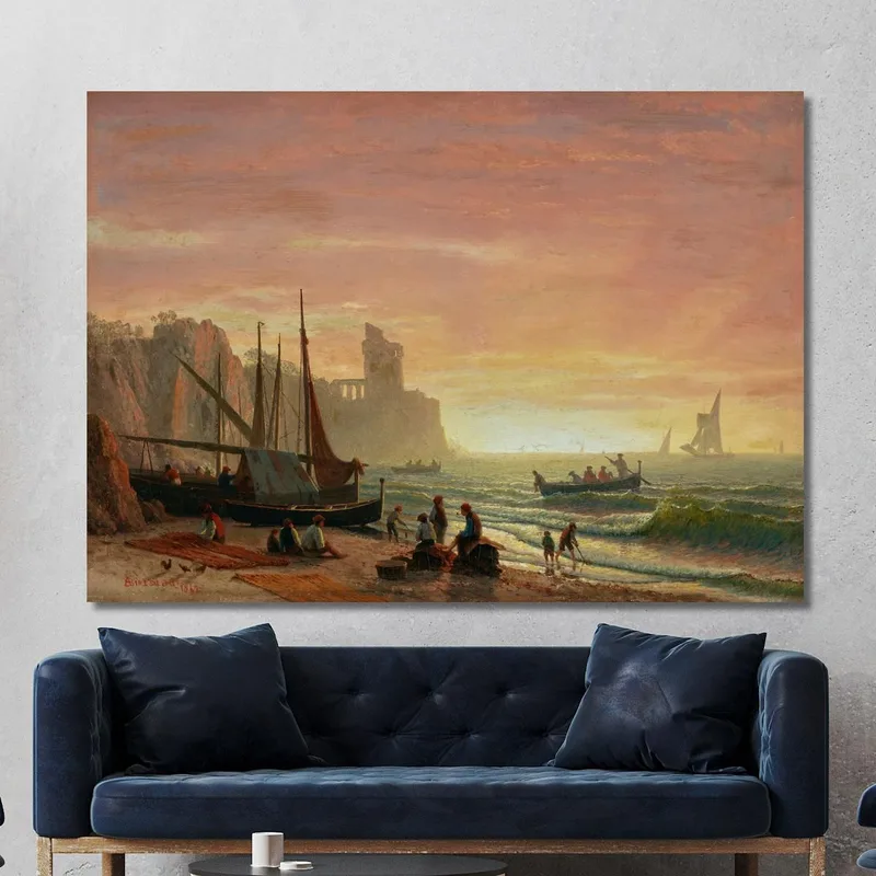 Die Fischereiflotte Albert Bierstadt