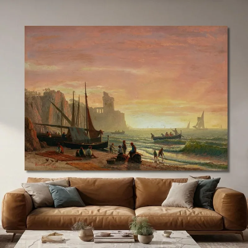 Die Fischereiflotte Albert Bierstadt