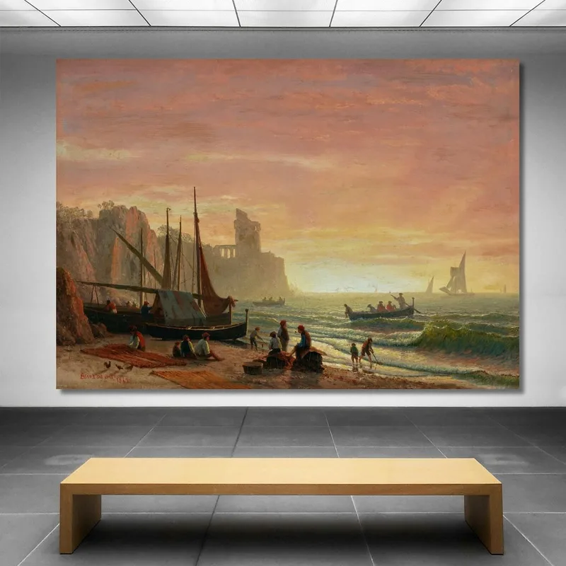 Die Fischereiflotte Albert Bierstadt