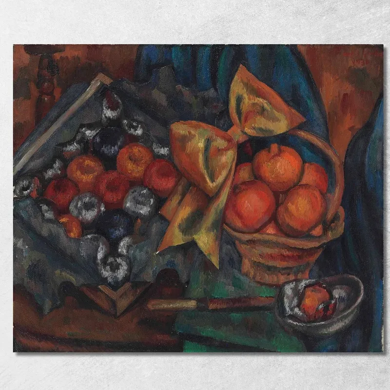 Natura Morta Con Melograni E Frutta Mark Gertler quadro stampa su tela