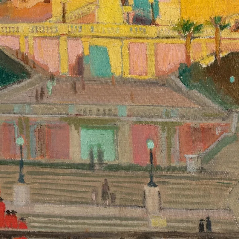 Die Spanische Treppe Und Trinidad-Des-Monts Am Abend Maurice Denis