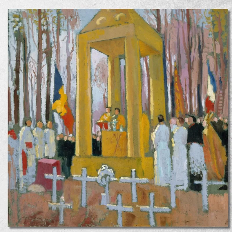 Messe Devant La Tombe D'Ernest Psichari Maurice Denis