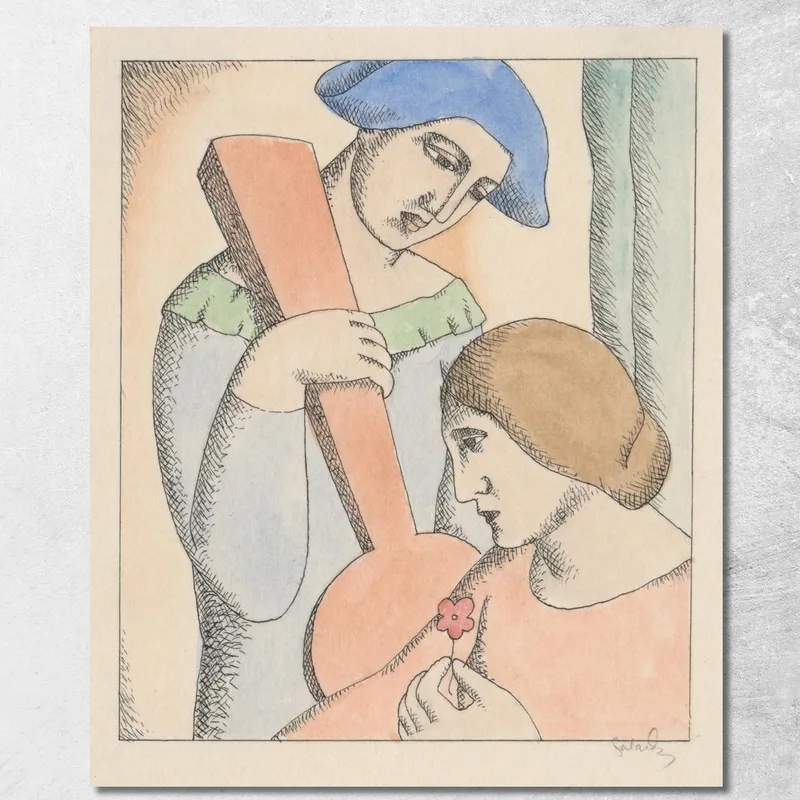 Les Amoureux Arlequin Et Colombine Mikuláš Galanda