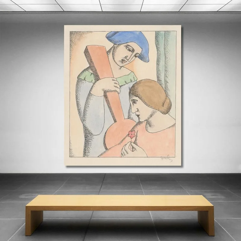 Les Amoureux Arlequin Et Colombine Mikuláš Galanda