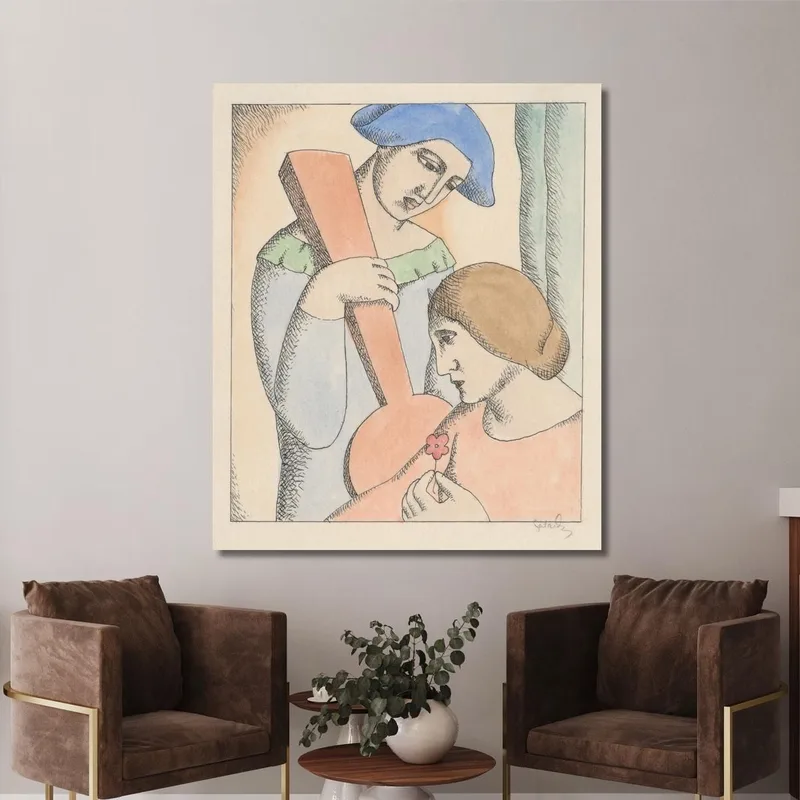 Les Amoureux Arlequin Et Colombine Mikuláš Galanda