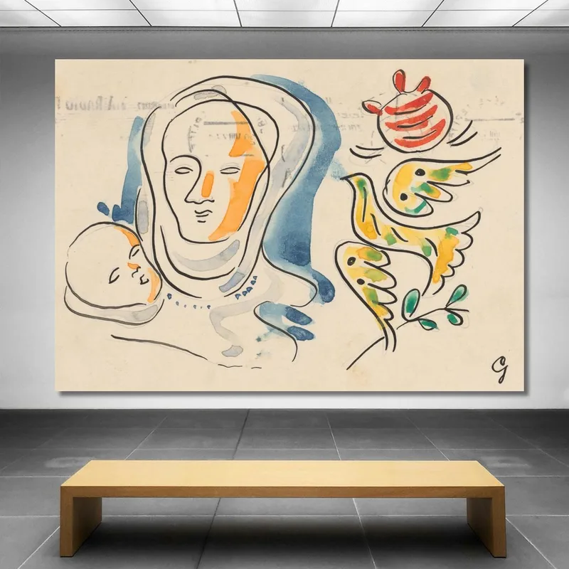 Mutter Mit Baby Und Taube Mikuláš Galanda