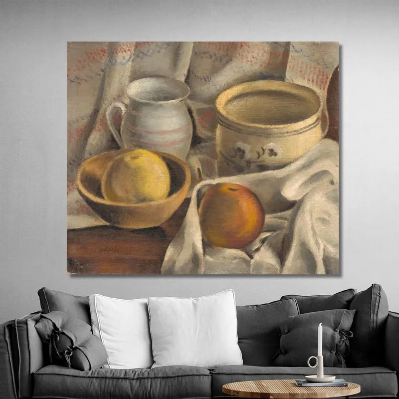 Nature Morte Avec Pots En Céramique Et Pommes Mikuláš Galanda