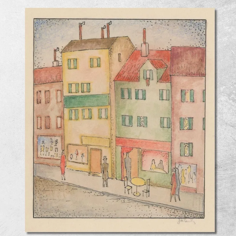 Street With A Pastry Shop Mikuláš Galanda