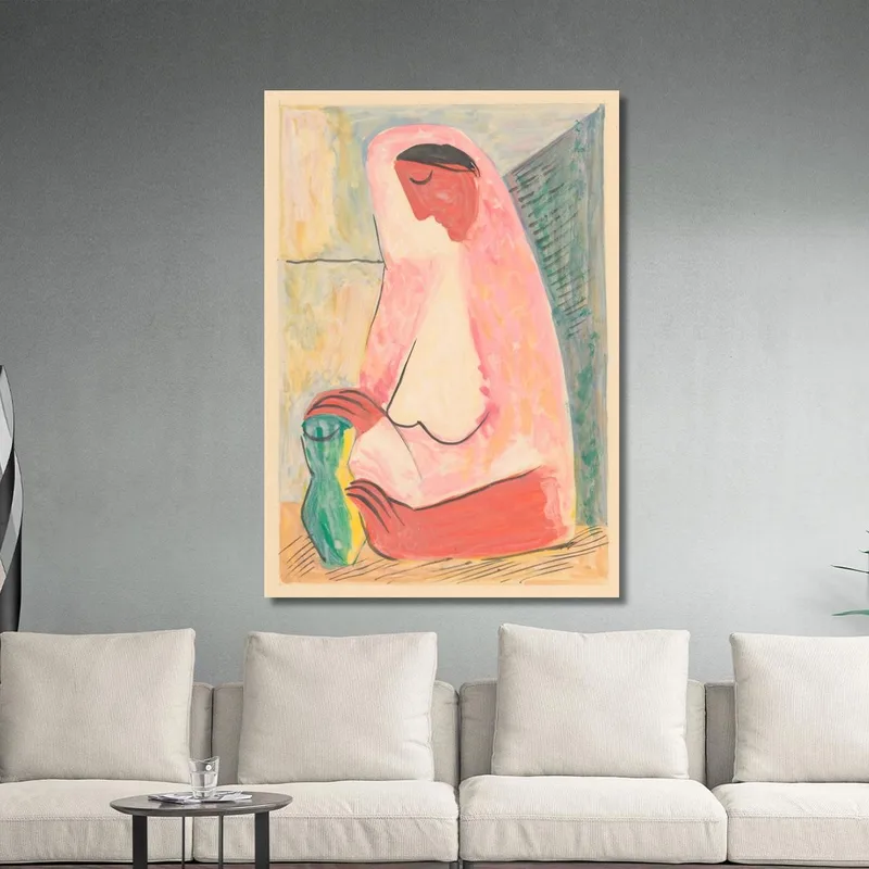 Frau Mit Einer Vase Mikuláš Galanda