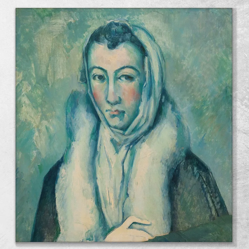 La Femme À L'Hermine D'Après Le Greco Paul Cézanne