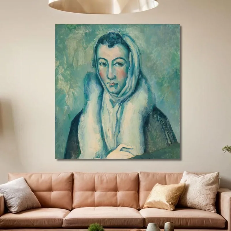 La Femme À L'Hermine D'Après Le Greco Paul Cézanne