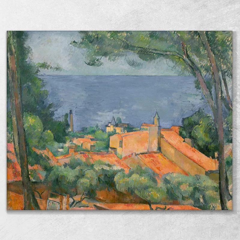 L’Estaque With Red Roofs Paul Cézanne