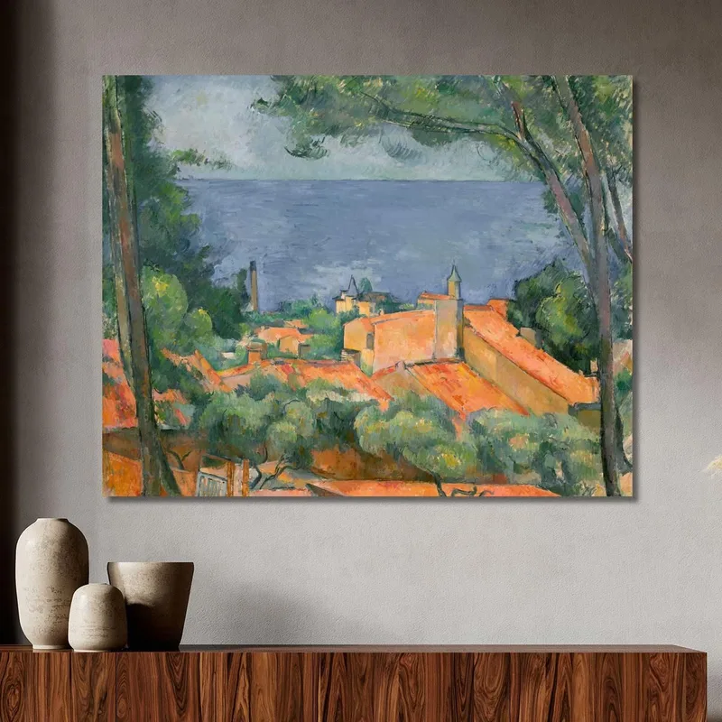 L’Estaque With Red Roofs Paul Cézanne