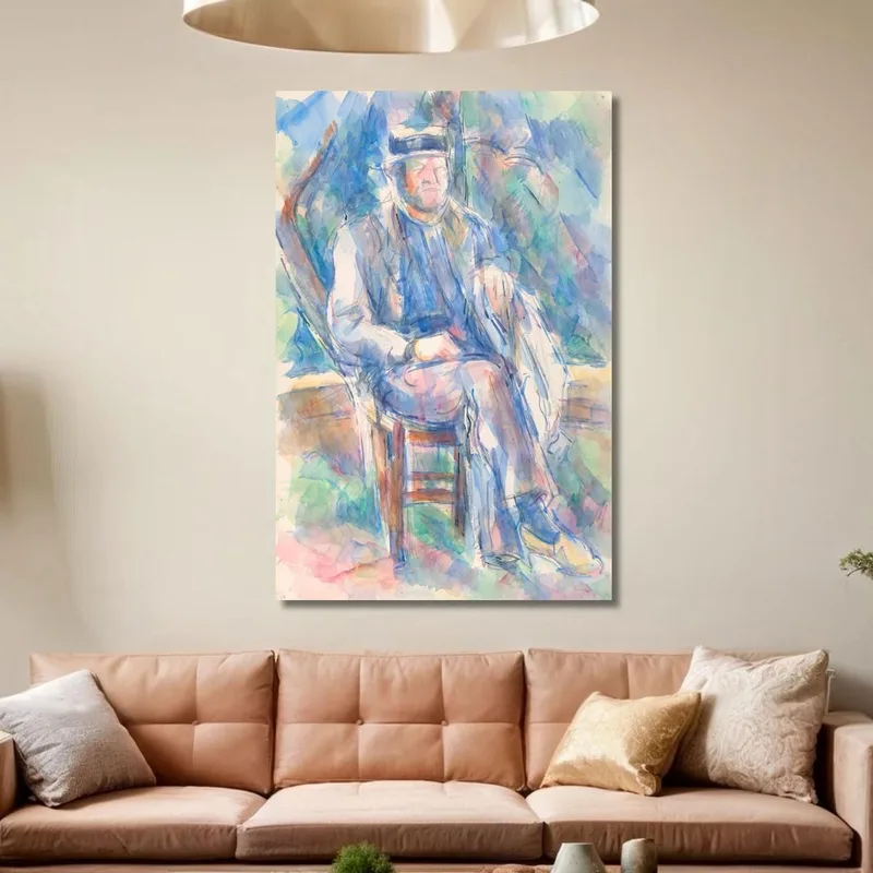 Hombre Que Llevaba Un Sombrero De Paja Paul Cézanne