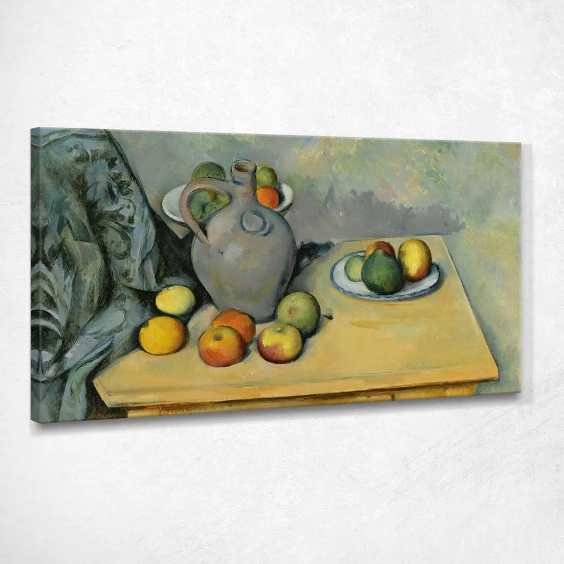 Pichet Et Fruits Sur Une Table Paul Cézanne