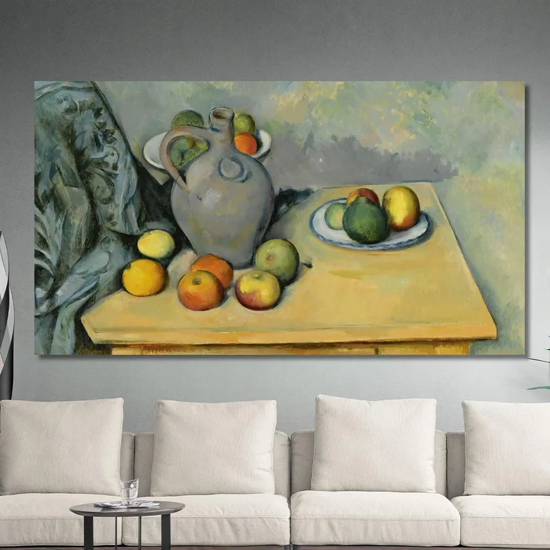 Pichet Et Fruits Sur Une Table Paul Cézanne