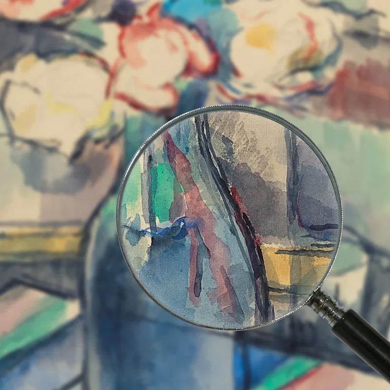 Anverso De Rosas En Una Botella Paul Cézanne