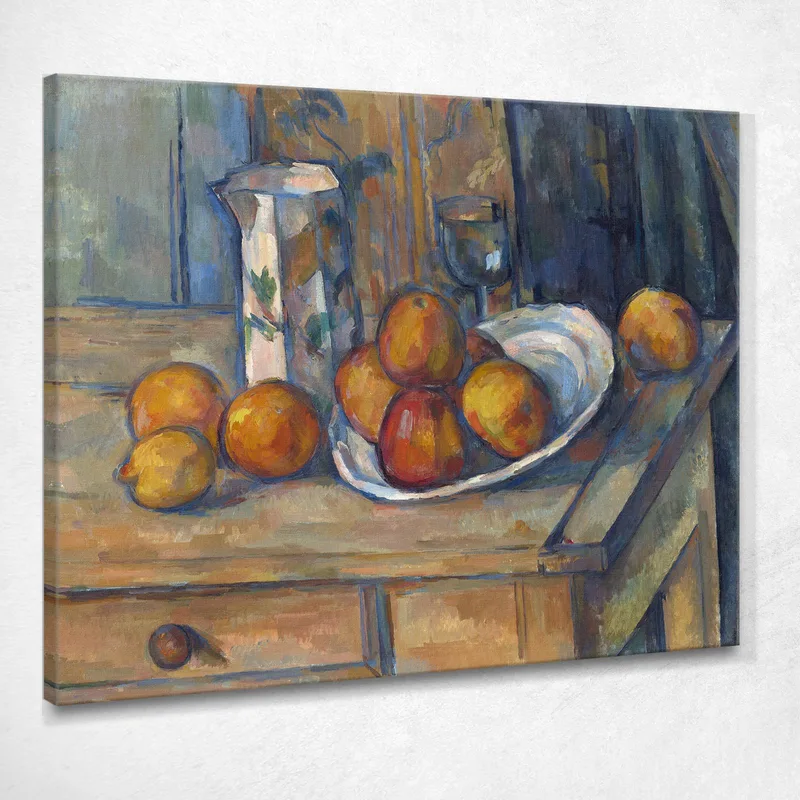 Still Life With Milk Jug And Fruit Paul Cézanne
