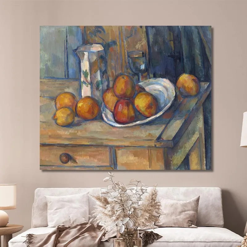 Still Life With Milk Jug And Fruit Paul Cézanne