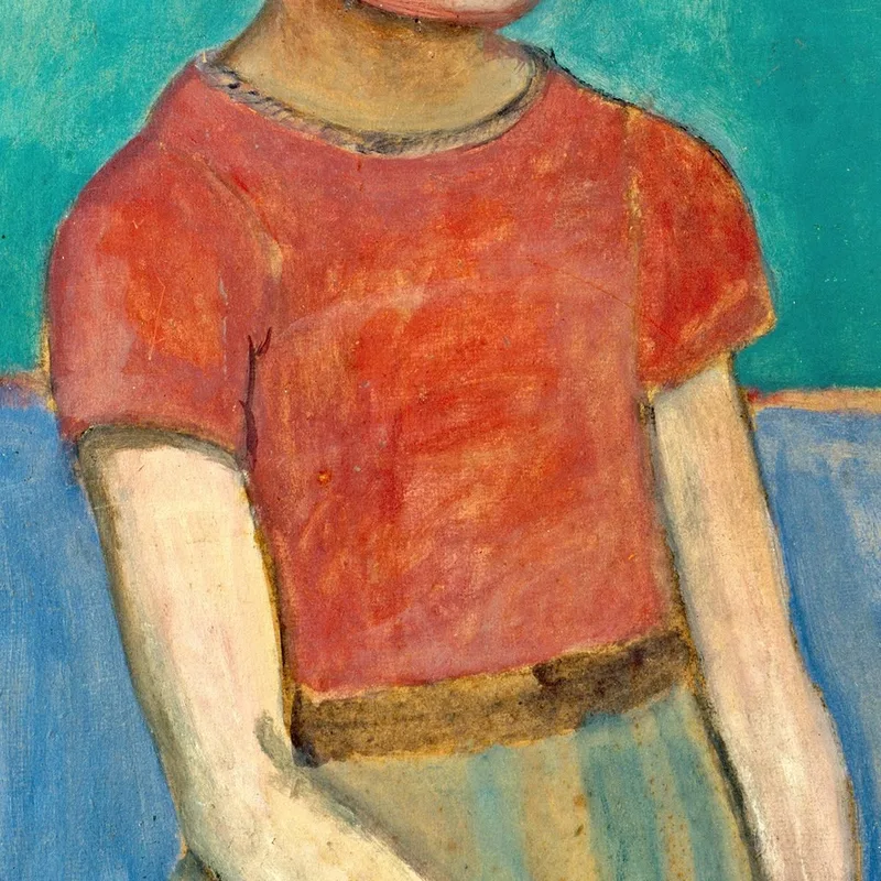 Demi-Figure D'Une Fille Avec Une Couronne Jaune Dans Les Cheveux Paula Modersohn-Becker