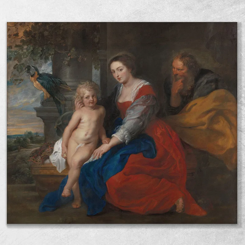 La Sacra Famiglia Con Il Pappagallo Peter Paul Rubens
