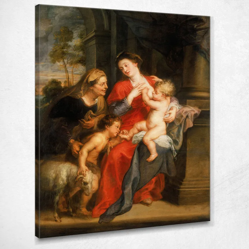La Virgen Y El Niño Con Los Santos. Isabel Y Juan El Bautista Peter Paul Rubens