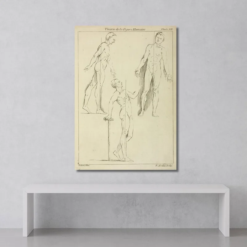 Trois Personnages Debout Vus De Côté Et De Face Peter Paul Rubens