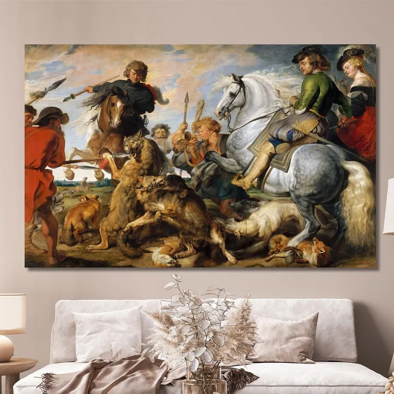Caza Del Lobo Y El Zorro Peter Paul Rubens