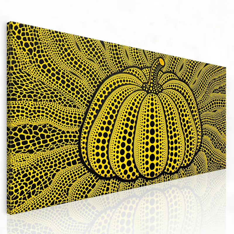 Punkteregelung Gelbe Kürbis yayoi kusama drucken auf leinwand