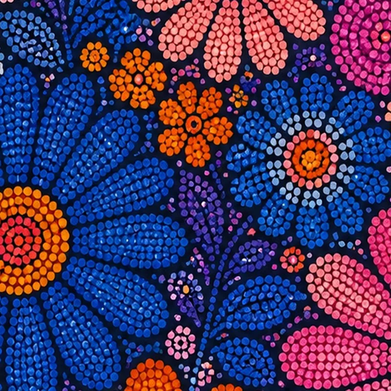 Yayoi kusama stampa su canvas mosaico floreale vibrante