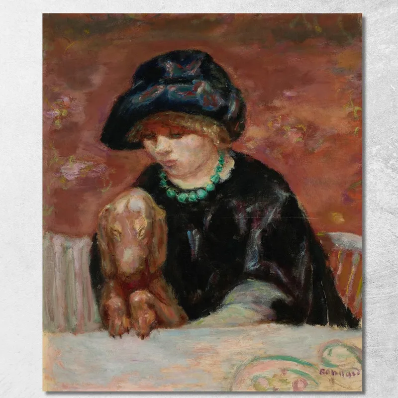 The Woman With Basset Hound Or Portrait Of Marthe Bonnard With Basset Hound Pierre Bonnard