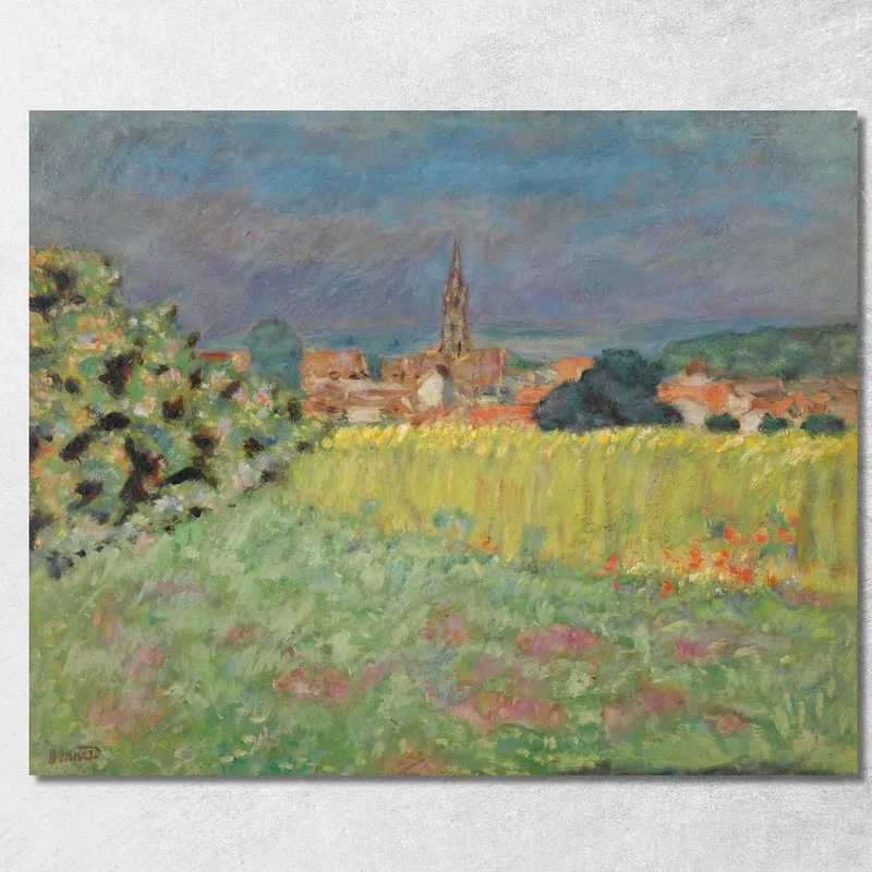The Wheat Field In Front Of The Church Pierre Bonnard