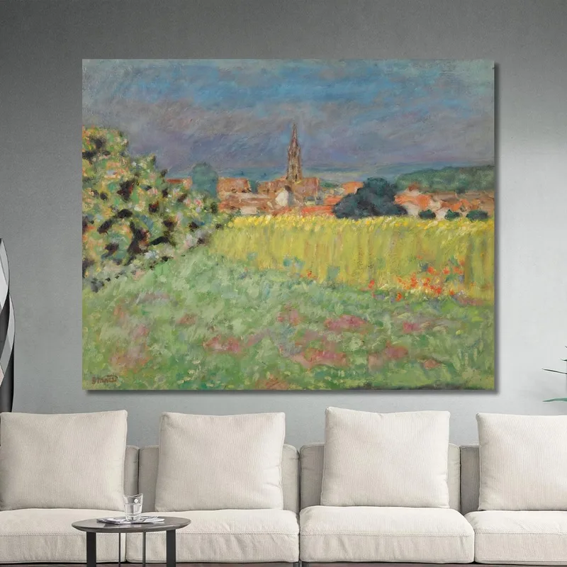 The Wheat Field In Front Of The Church Pierre Bonnard