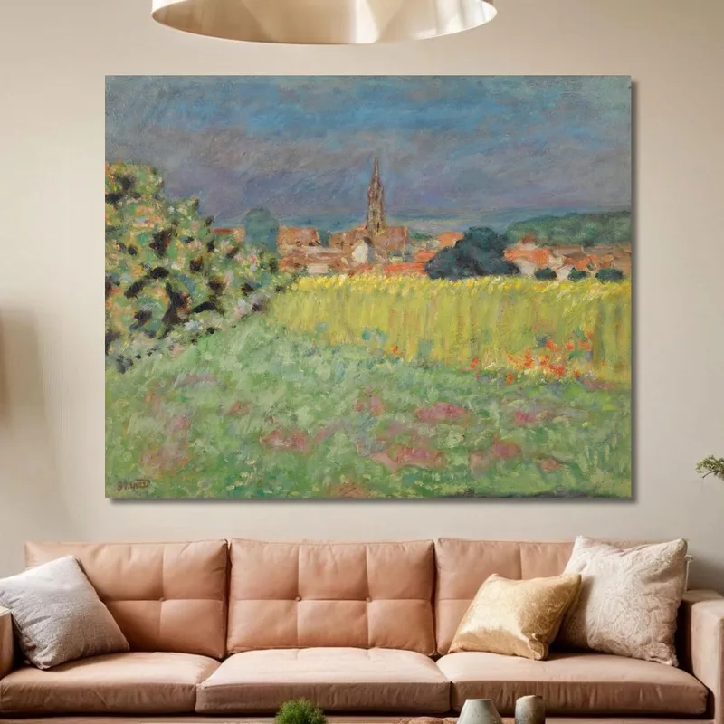The Wheat Field In Front Of The Church Pierre Bonnard