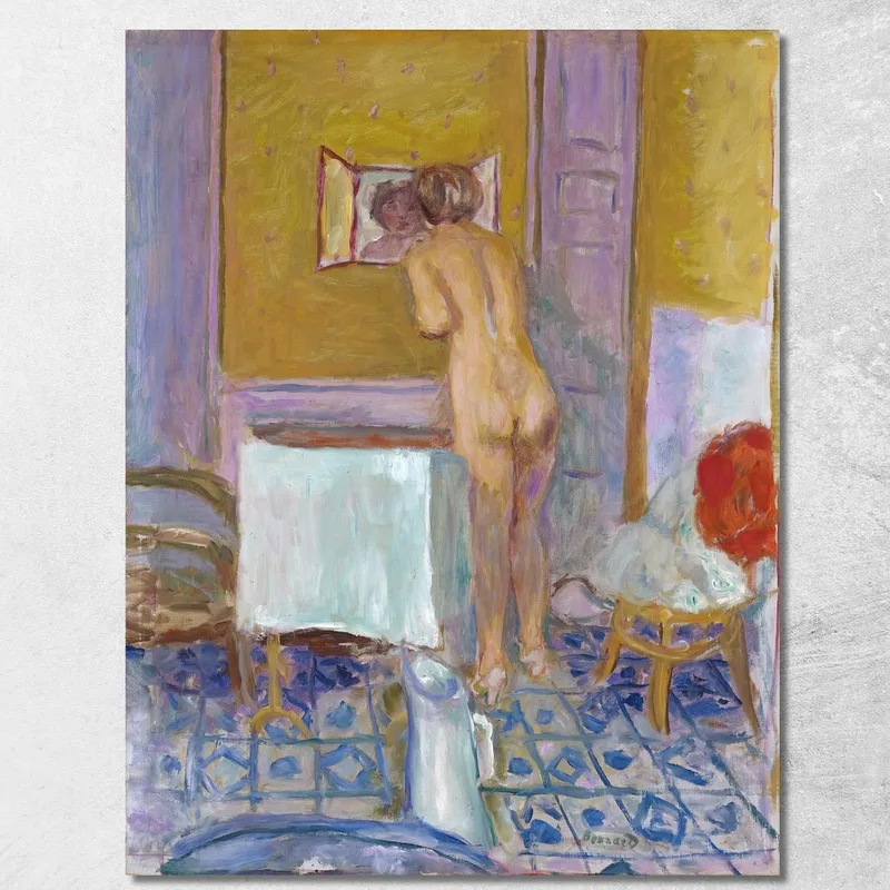 Nude With Red Cloth Nude At Her Toilet Pierre Bonnard
