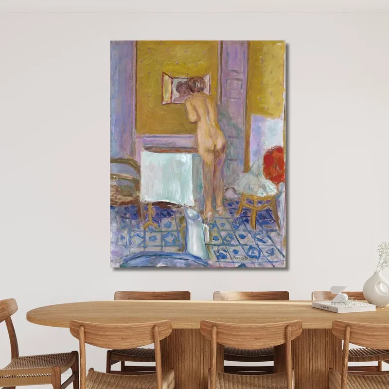 Nude With Red Cloth Nude At Her Toilet Pierre Bonnard