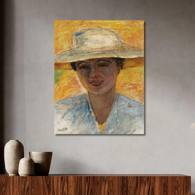 Portrait De Femme Au Grand Chapeau Pierre Bonnard