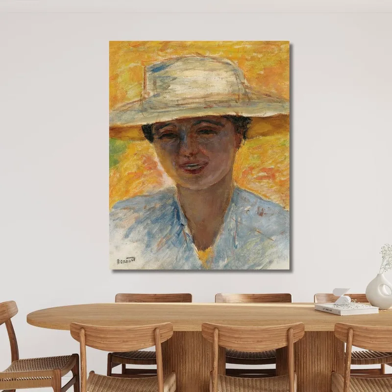 Portrait De Femme Au Grand Chapeau Pierre Bonnard
