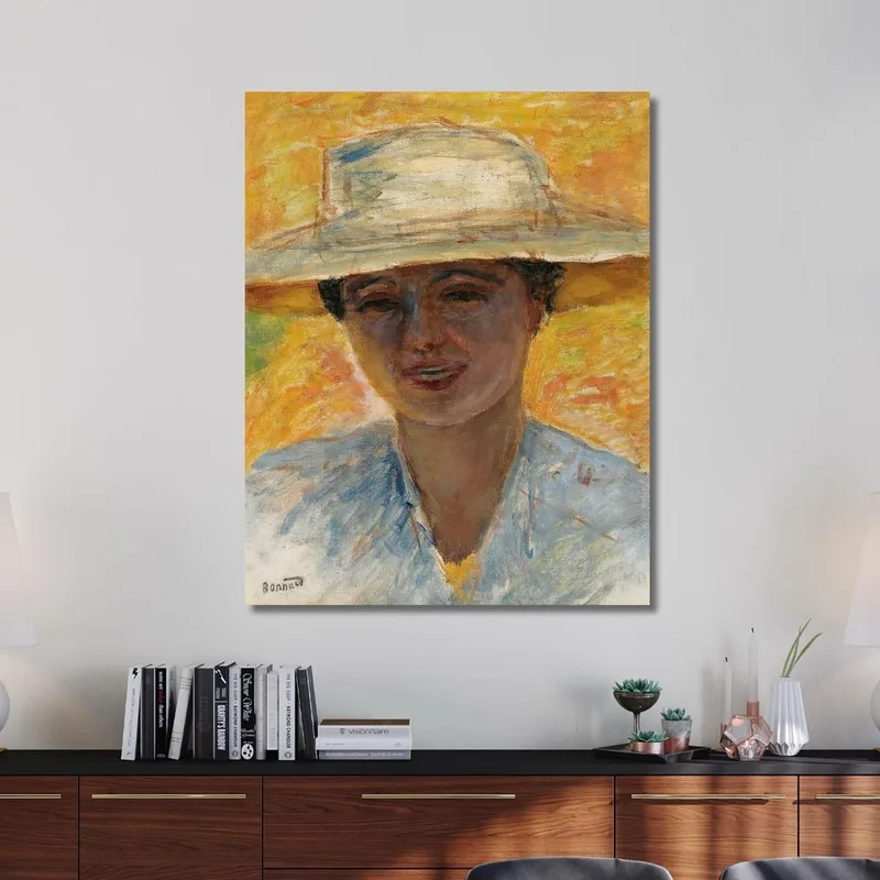 Portrait De Femme Au Grand Chapeau Pierre Bonnard