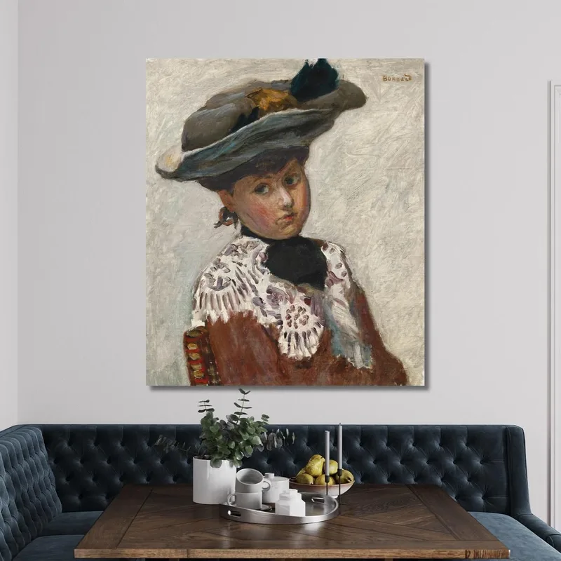 Portrait De Jeune Femme Ou Le Chapeau Pierre Bonnard