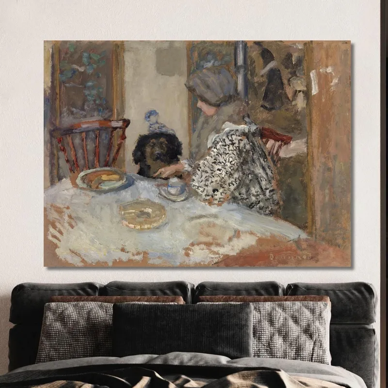 Femme Et Chien À Table Pierre Bonnard