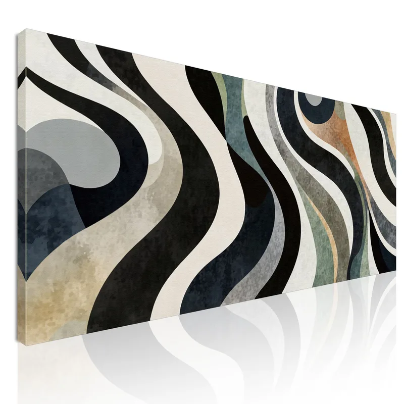 Abstract Shapes Painting Fluid Composition Of Shapes And Colors canvas print