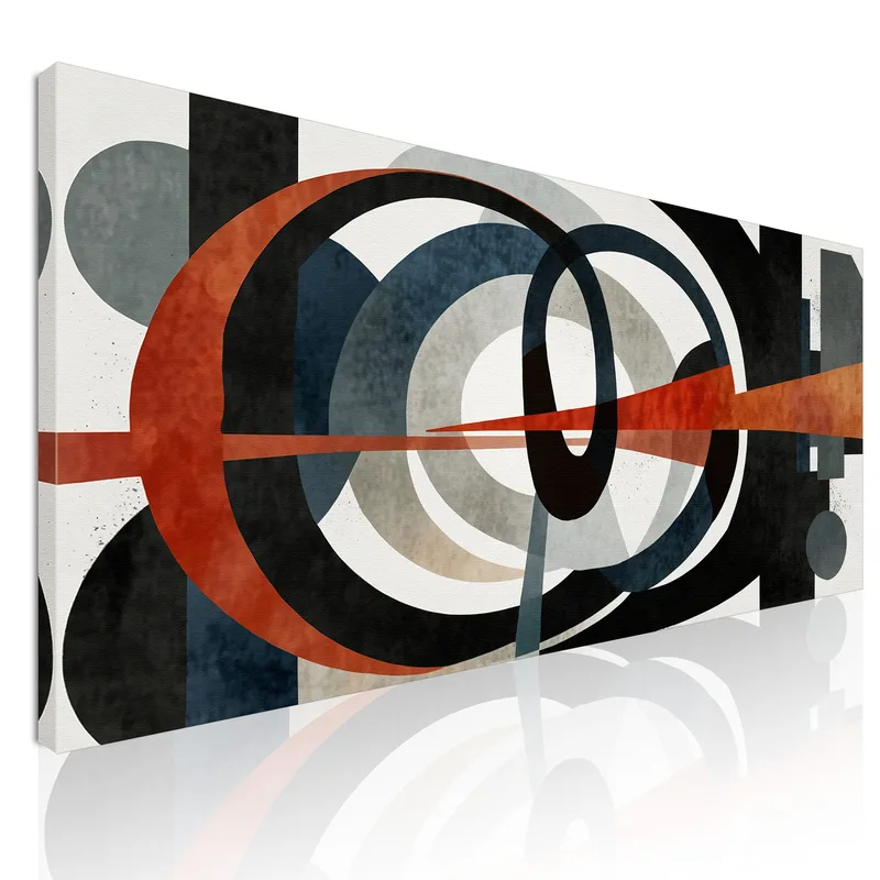 Painting Abstract Shapes Contrasts Of Shapes And Lines canvas print