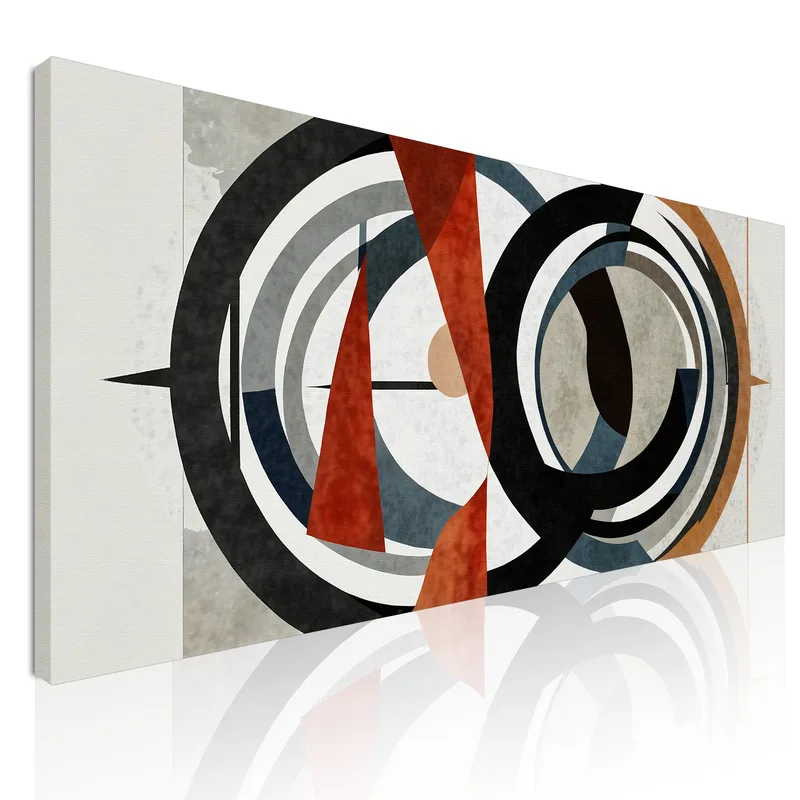 Framework Of Abstract Shapes Geometric Design With Color Contrasts canvas print