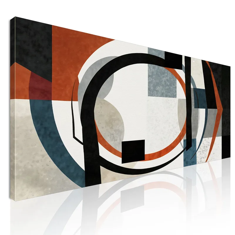 Abstract Shapes Painting Dynamism And Geometric Harmony canvas print