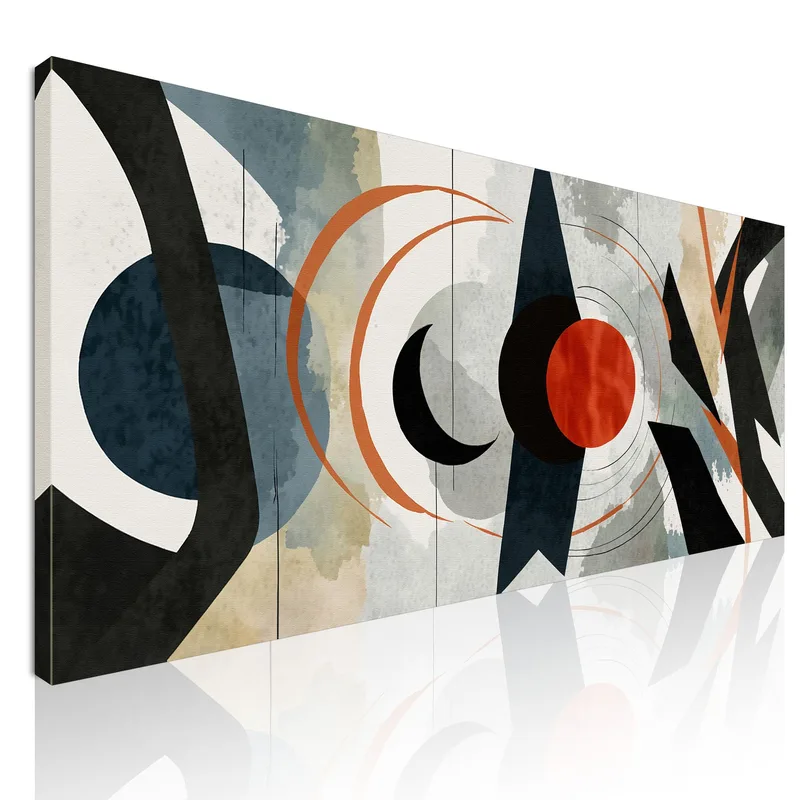Abstract Shapes Painting Chromatic Elegance And Geometric Shapes canvas print