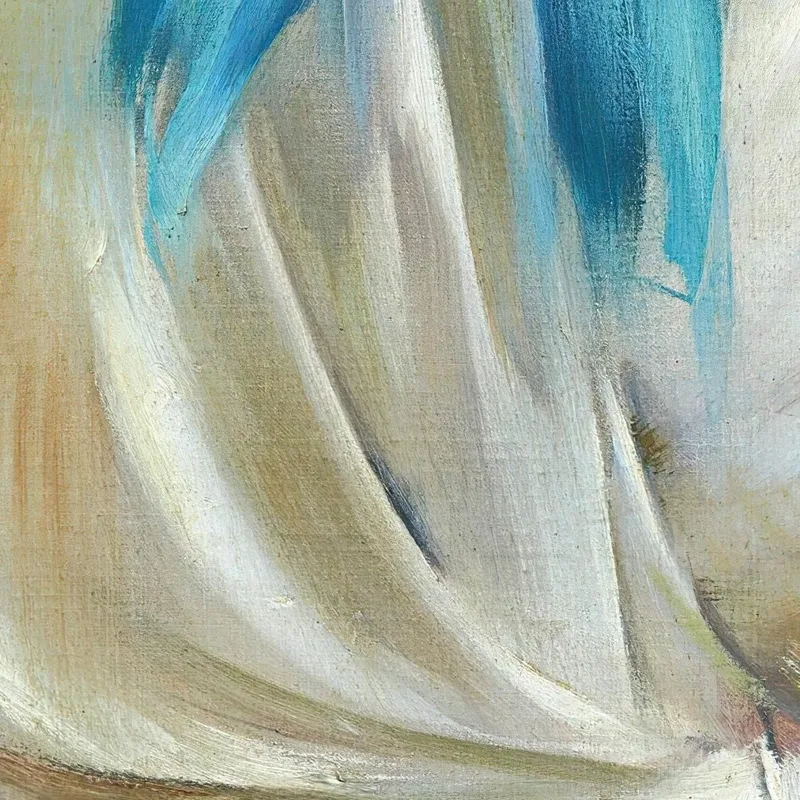 Chula Avec Foulard Bleu Ramón Casas